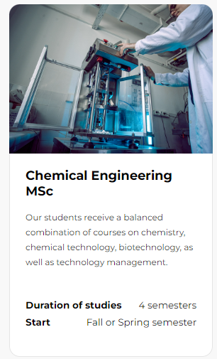 MSc in Chemical Engineering